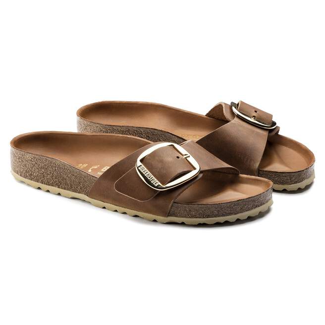Birkenstock Madrid Big Buckle Cognac Sandal - Image 4