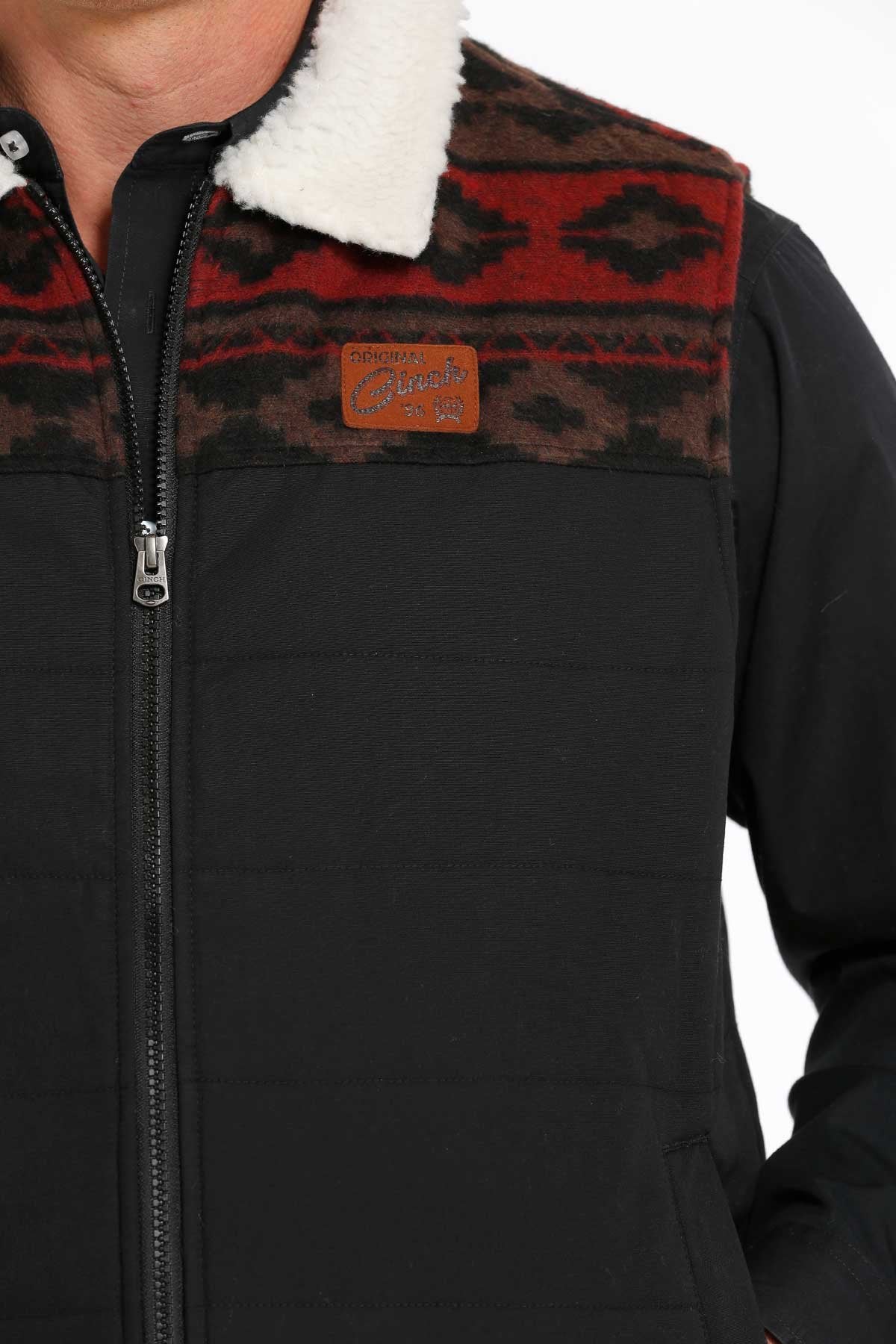 Final Sale ✨ Black Canvas Men's Vest - Image 2