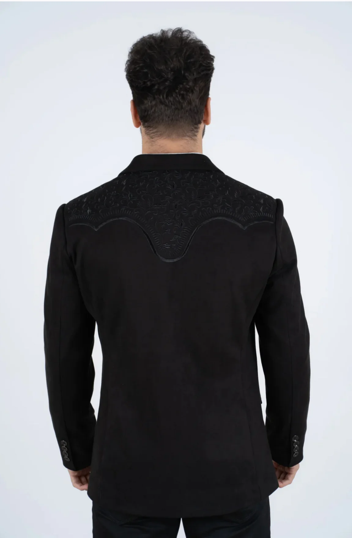 Black Embroidered Blazer - Image 2