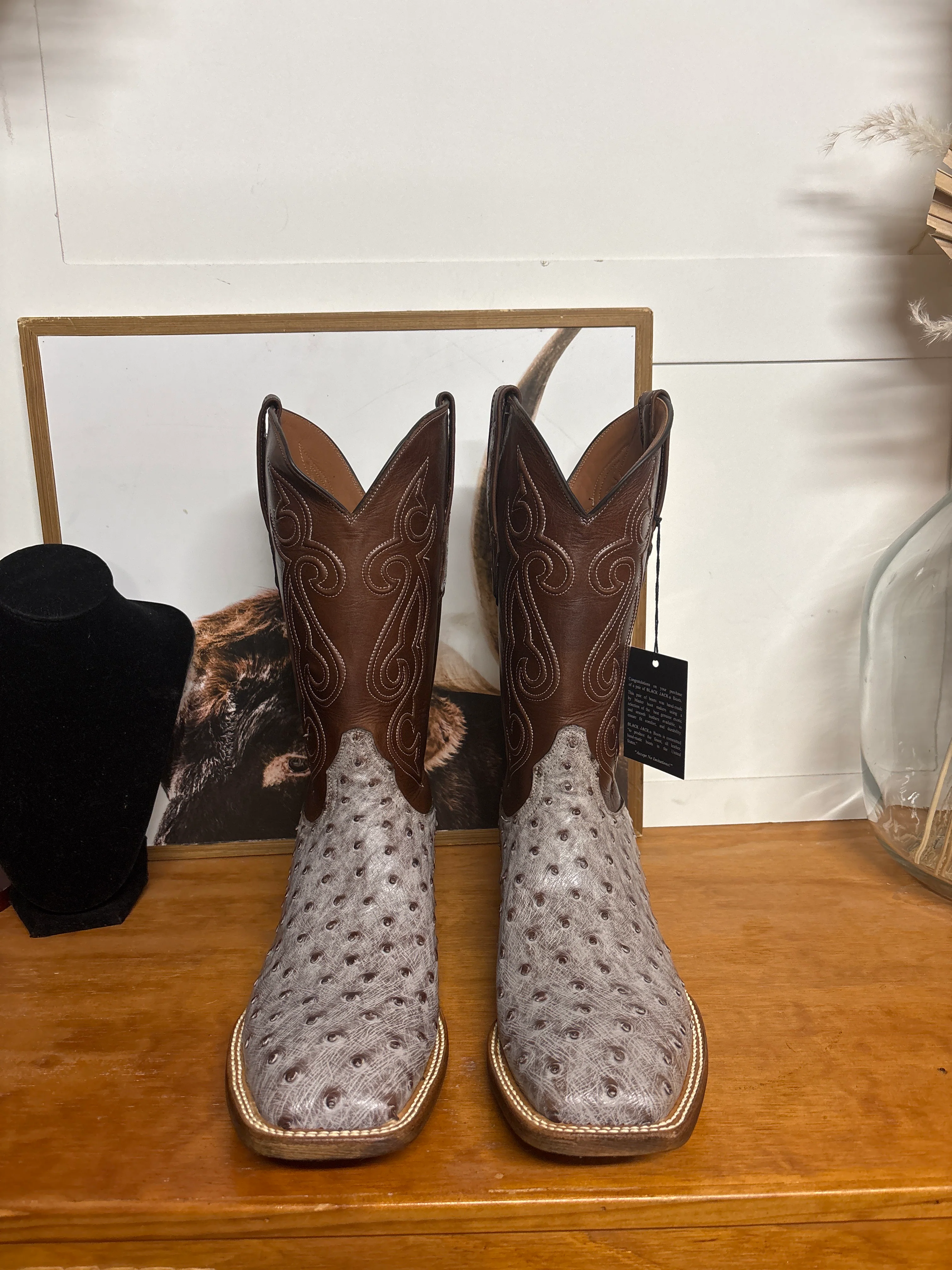 Black Jack Full Quill Ostrich boots - Image 4