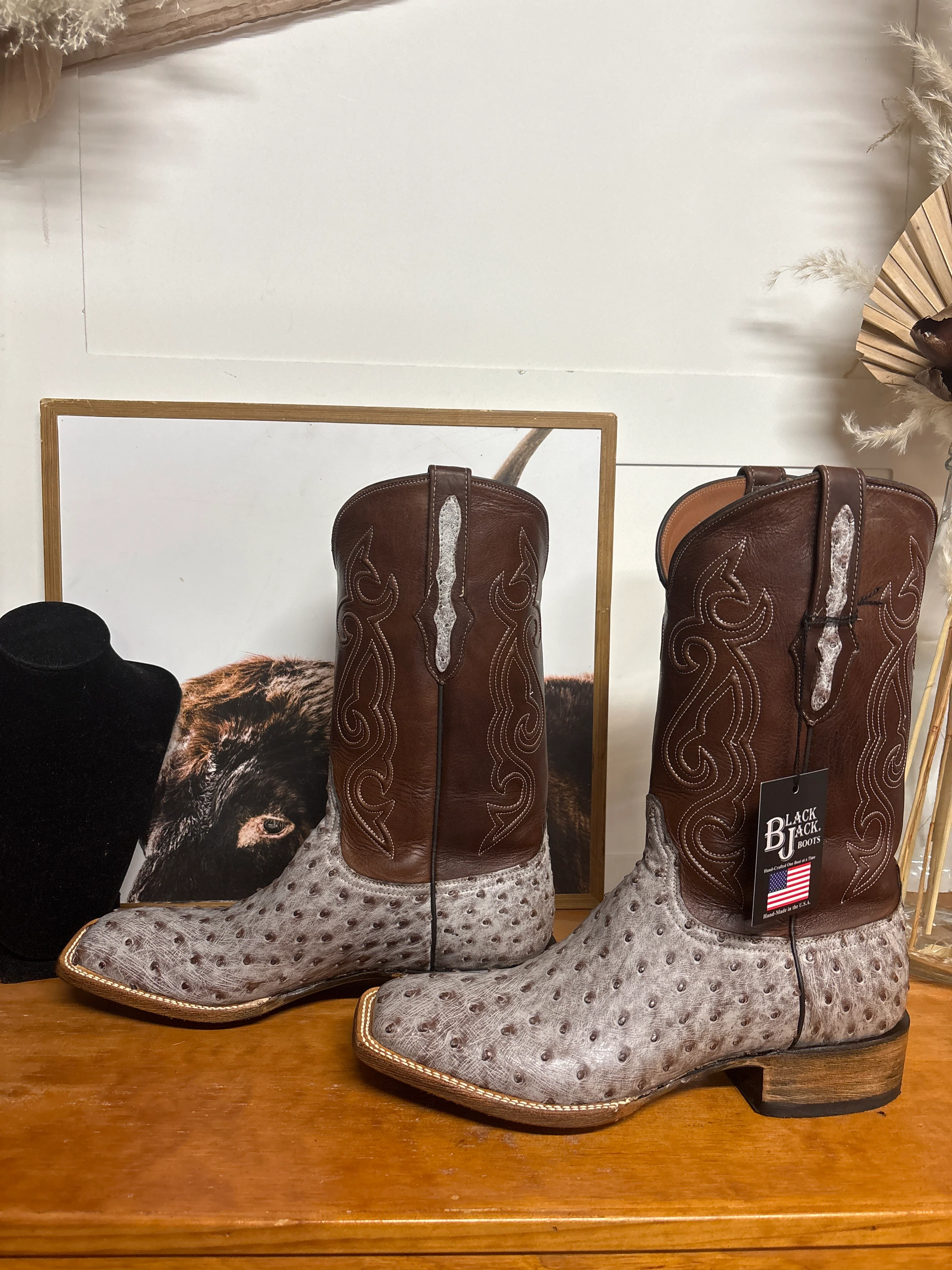 Black Jack Full Quill Ostrich boots - Image 5