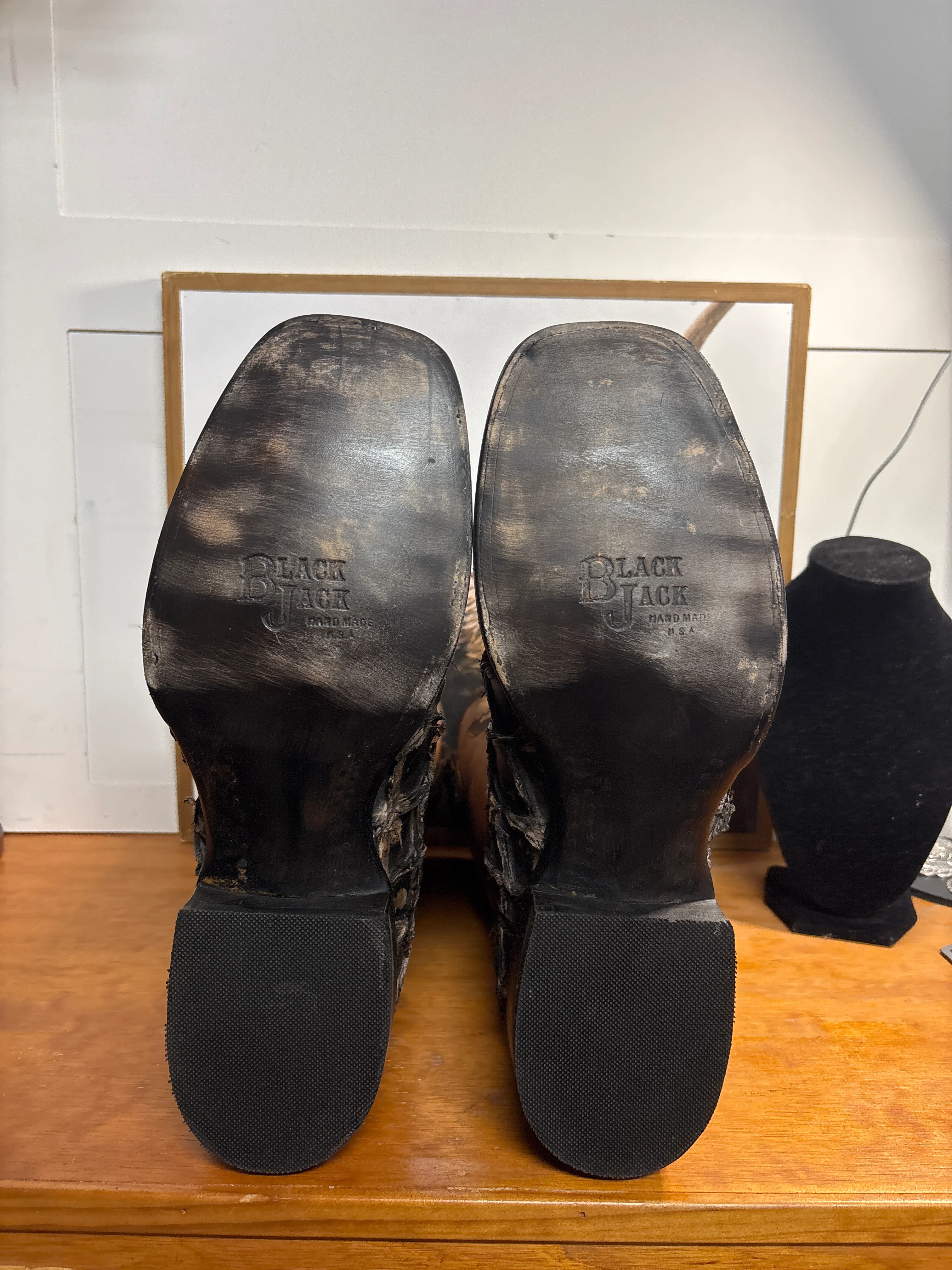 Black Jack Pirarucu Fish Cracked Earth Brown Boots - Image 5