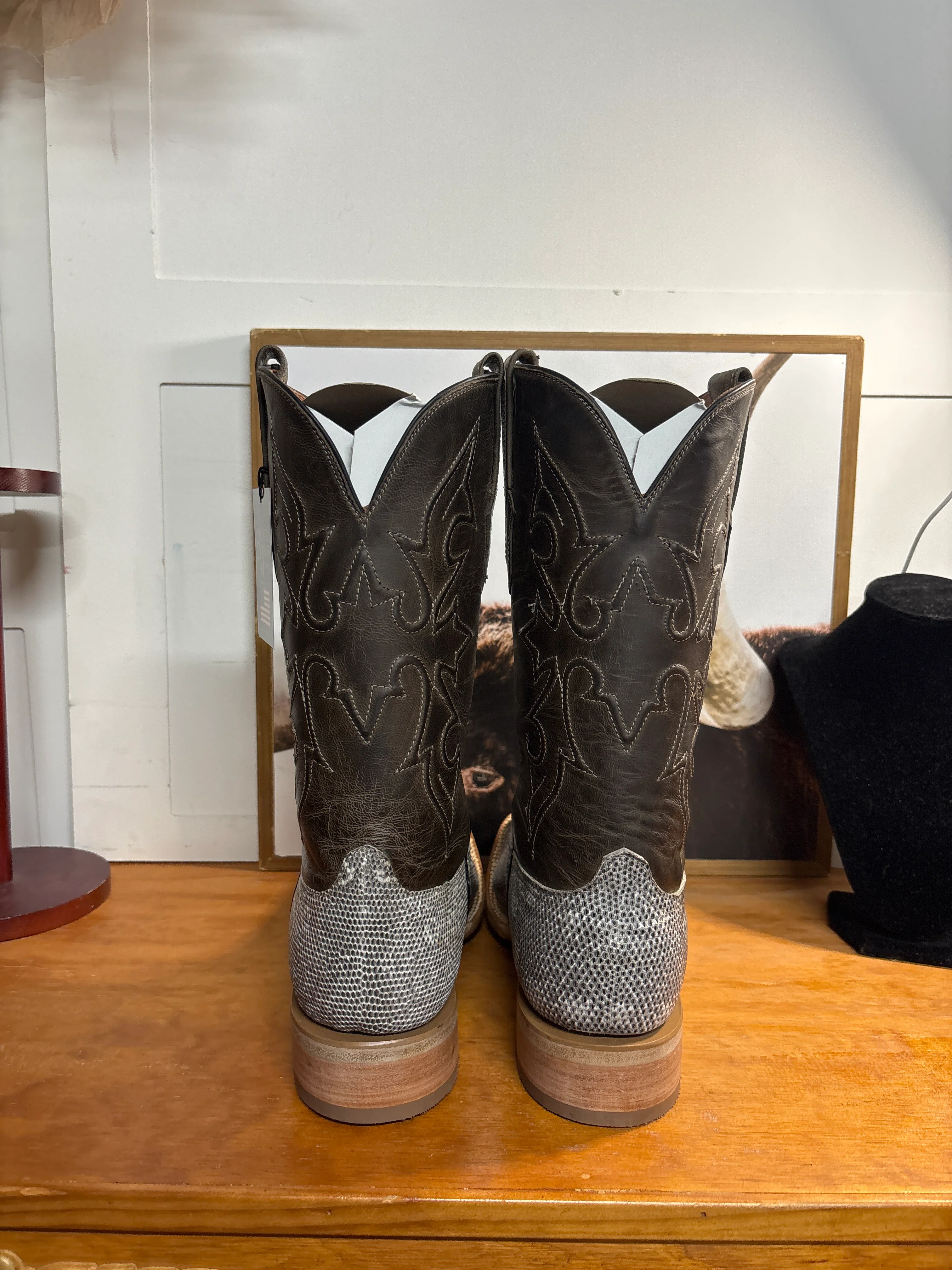 Black Jack Grey / Neutral Ring Lizard Boots - Image 3