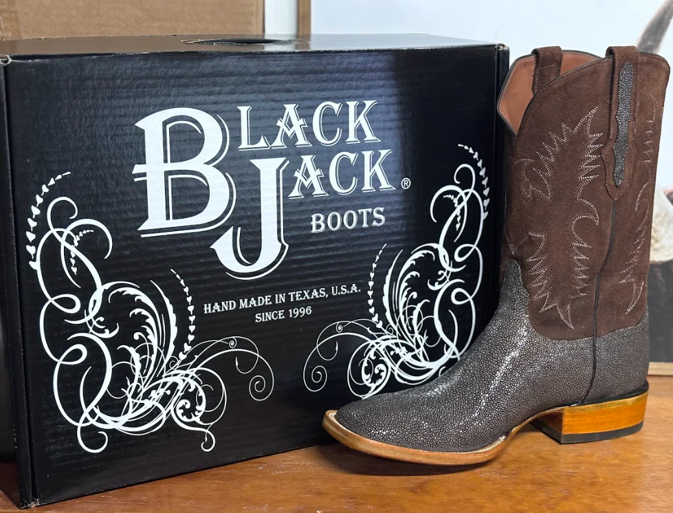 Black Jack Sanded Brown Stingray Boots - Image 2
