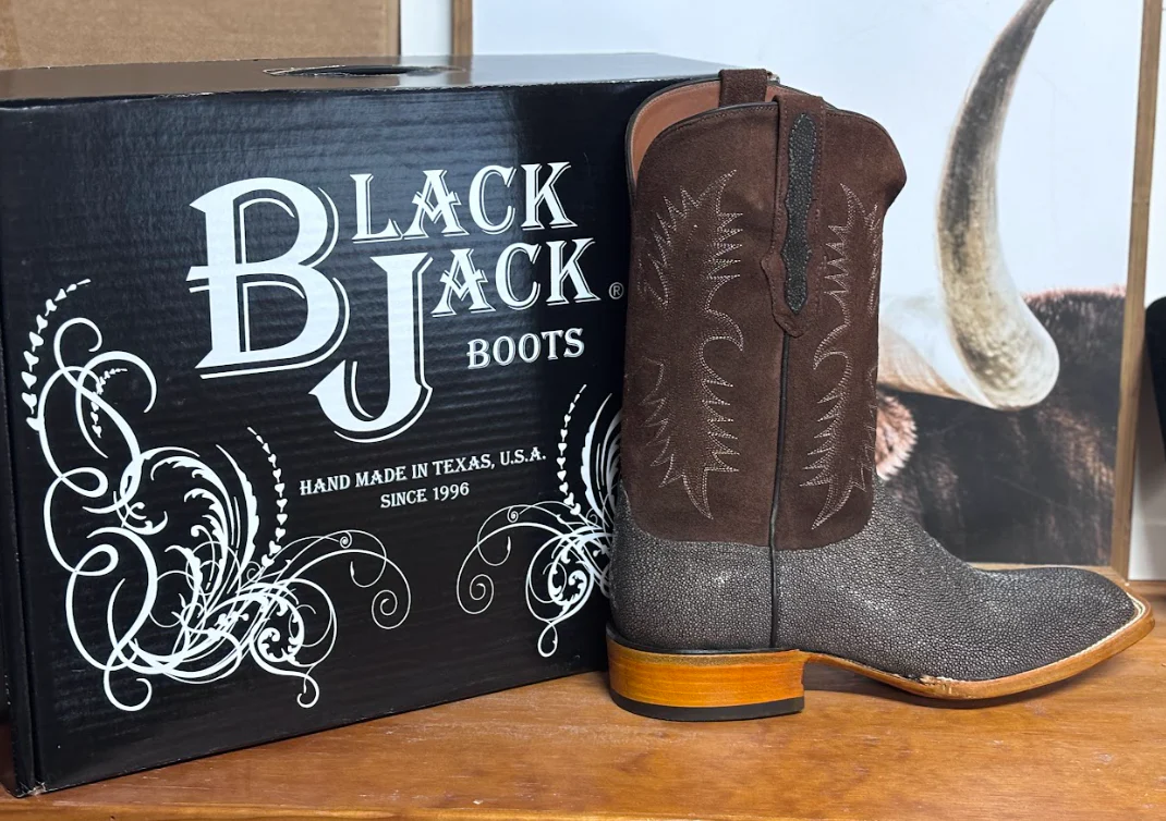 Black Jack Sanded Brown Stingray Boots - Image 3