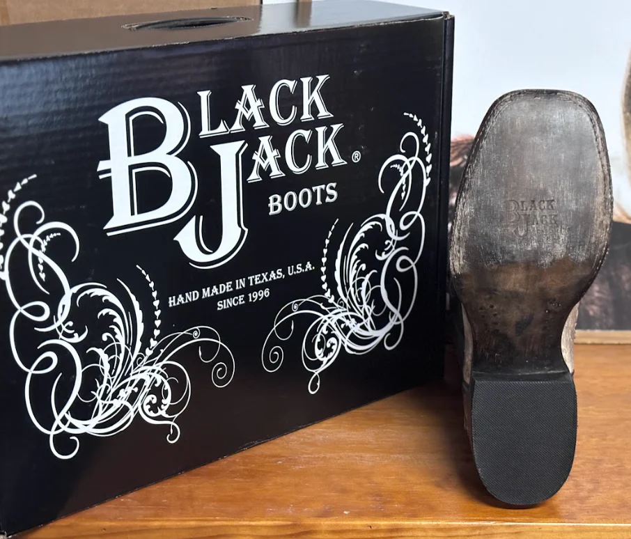 Black Jack Sturgeon Fish Natural Boots - Image 4