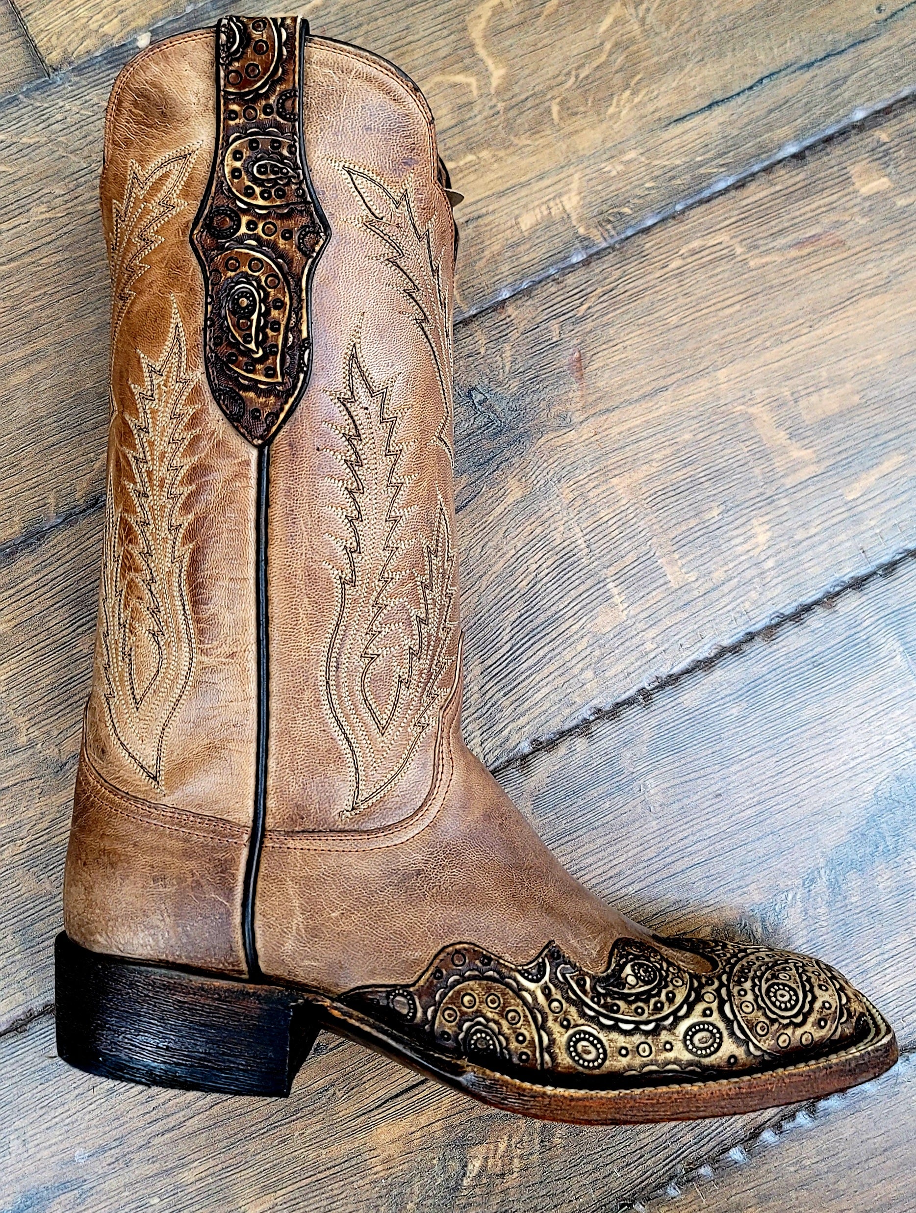 Black Jack Women's Hand Tooled Paisley Boots - Image 2