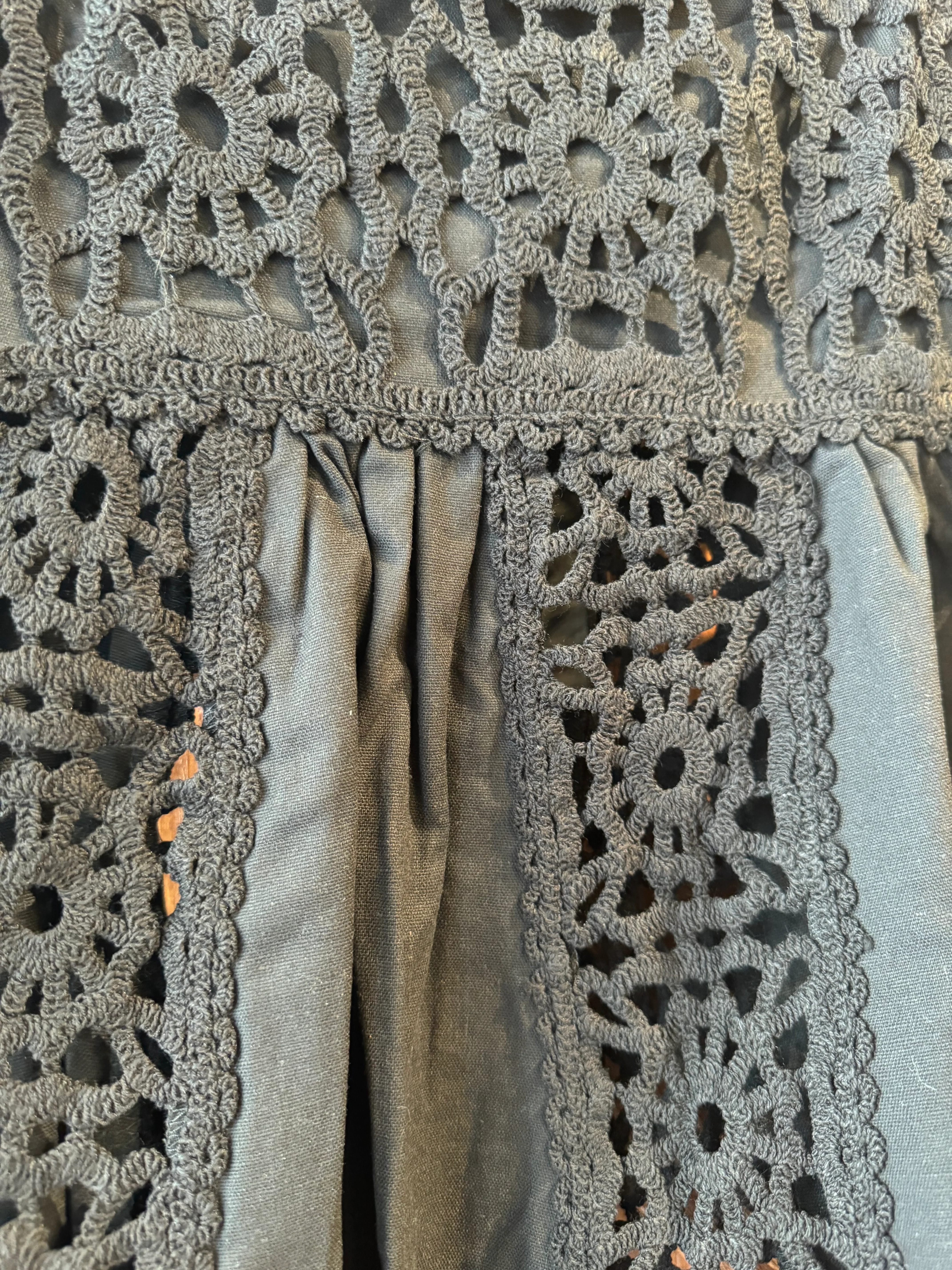 Black Crochet Tank Top - Image 3