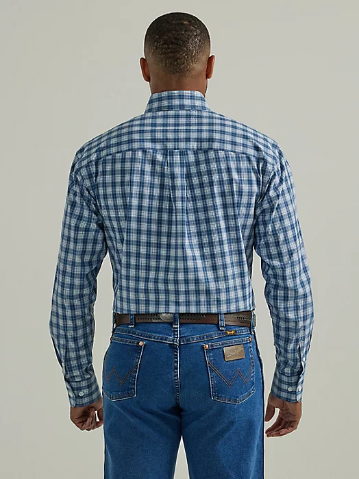 Final Sale ✨ Blue George Strait Button Up - Image 2