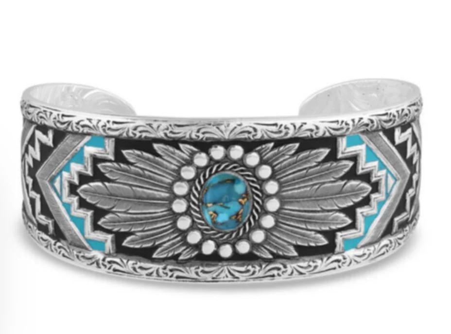 Blue Spring Turquoise Cuff Bracelet