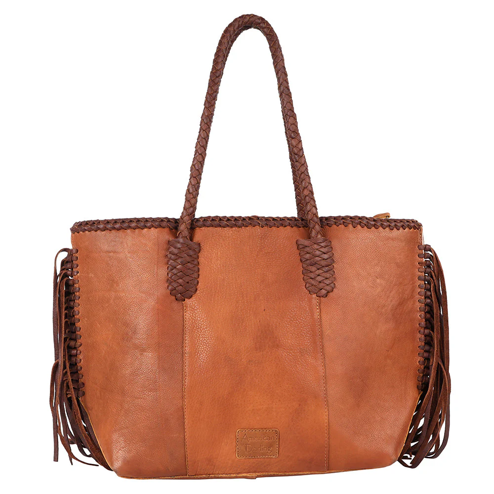 Braided Suntan Tote Handbag - Image 2