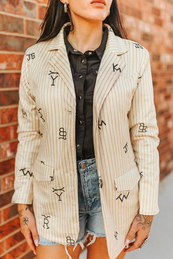 Branded Western Yoke Women's Blazer - Image 3