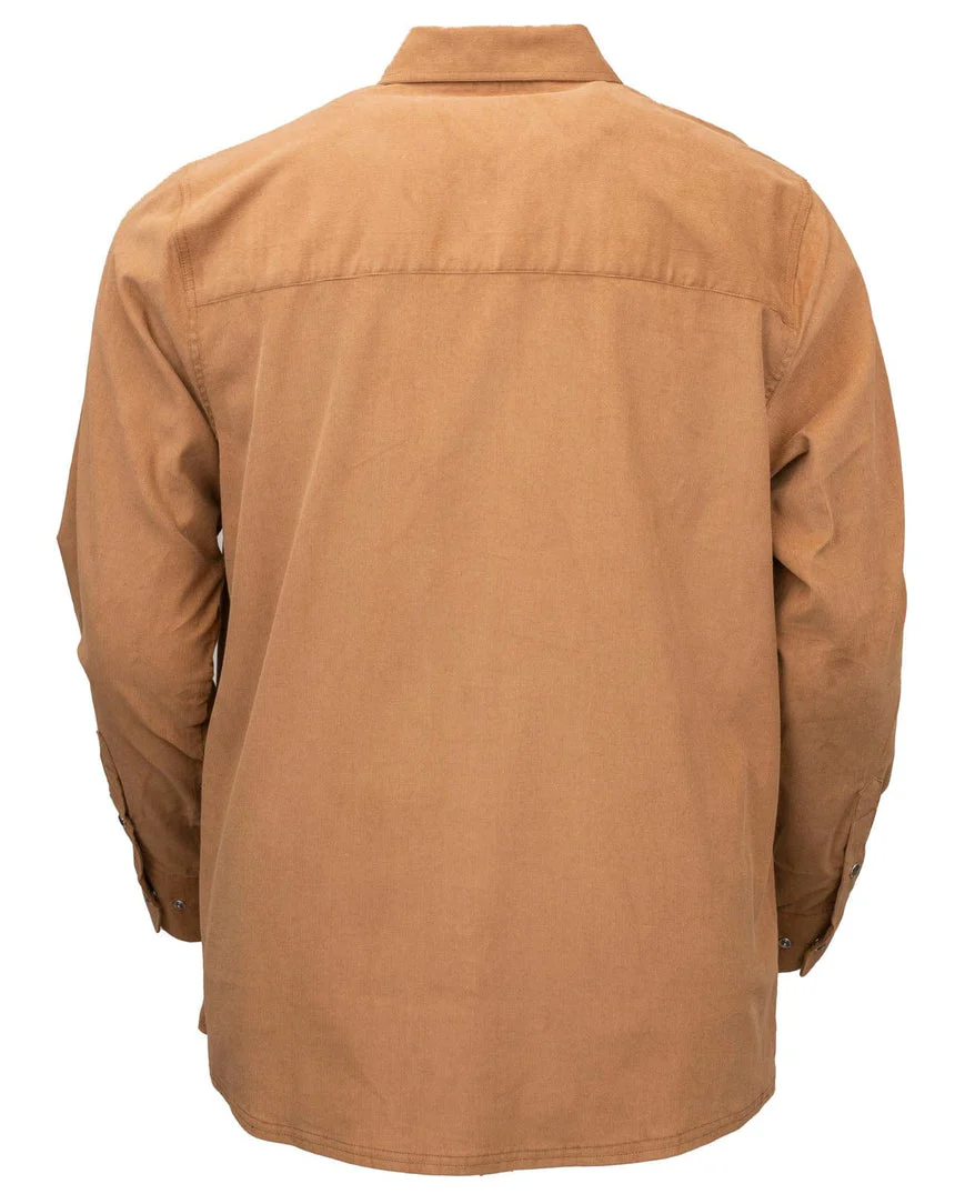 Bryce Khaki Corduroy Men's Shirt - Image 2