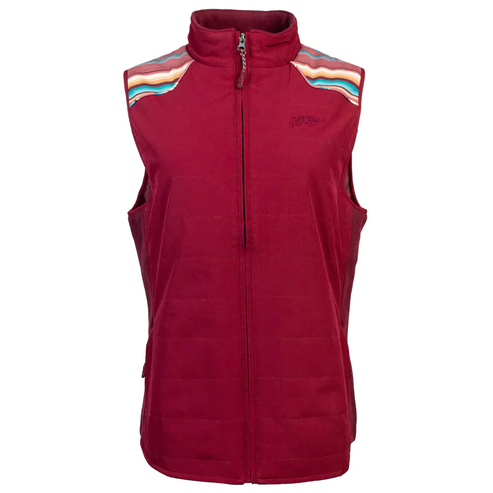 Final Sale ✨ Hooey Burgundy Serape Packable Vest - Image 4