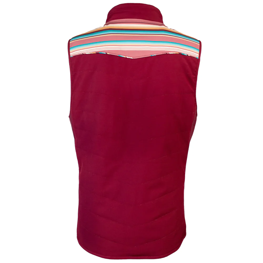 Final Sale ✨ Hooey Burgundy Serape Packable Vest - Image 5