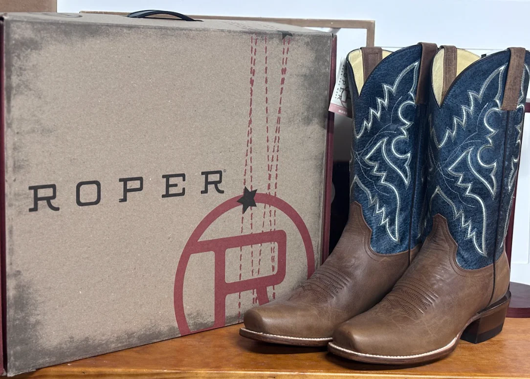 Roper Burnished Brown Leather Vamp