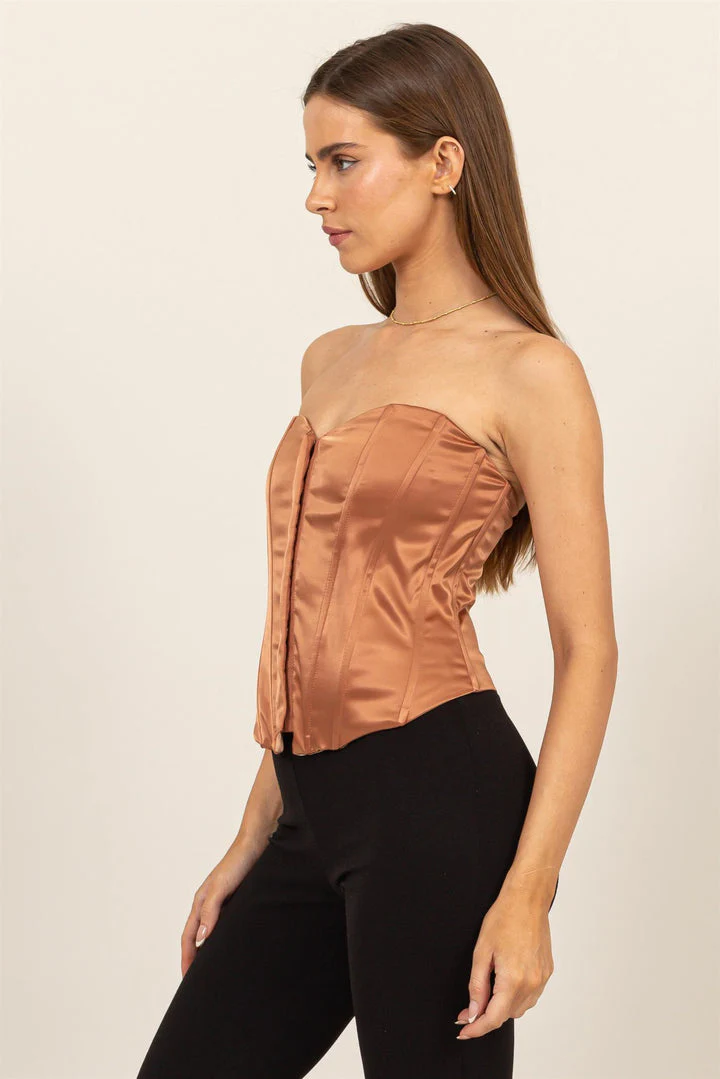 Final Sale Last One✨ Bustier Satin Top - Image 3
