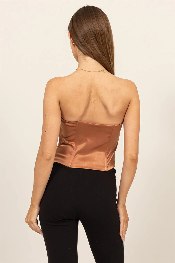 Final Sale Last One✨ Bustier Satin Top - Image 4