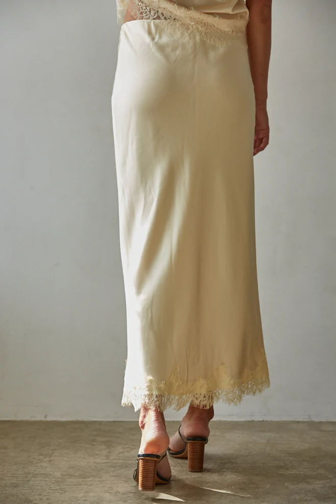 Butter Satin Midi Skirt - Image 2