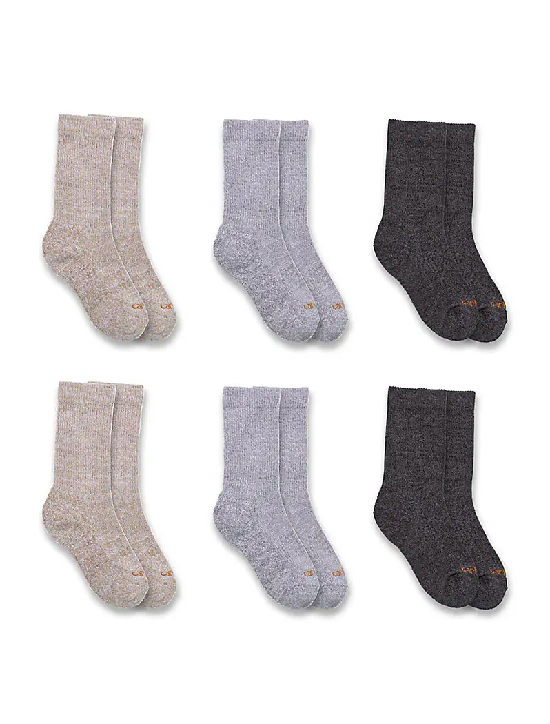 Carhartt Kid's Lightweight Crew Sock 6-Pack - Image 2