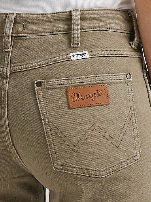 Sale ✨ Wrangler Carly Olive Fray Hem Flare Women's Jeans - Image 5