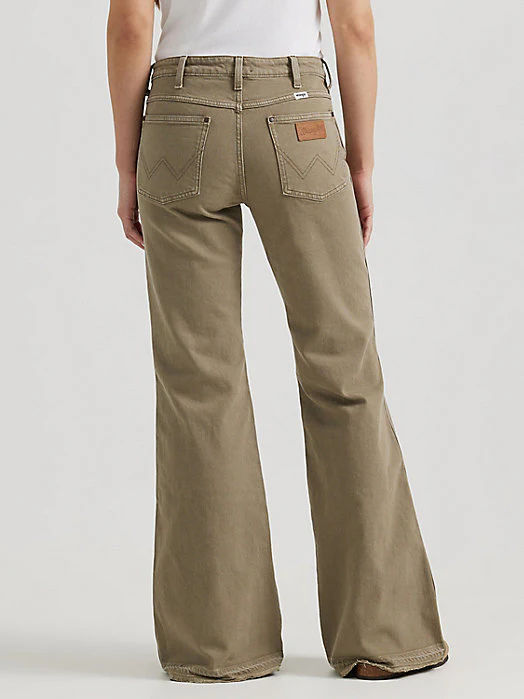 Sale ✨ Wrangler Carly Olive Fray Hem Flare Women's Jeans - Image 8
