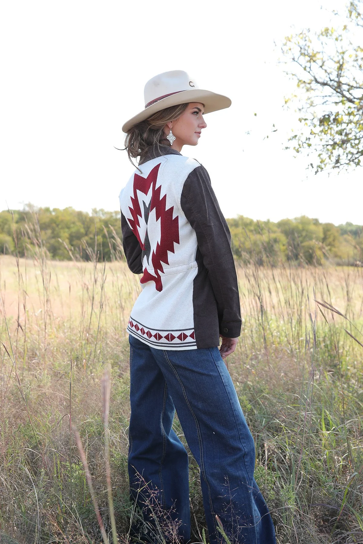 Final Sale ✨Caroline Corduroy Aztec Women's Shirt Jacket - Image 2