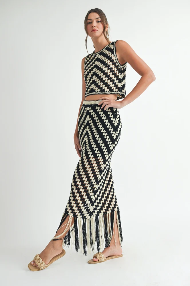 Cassidy Crochet Fringed Set - Image 2