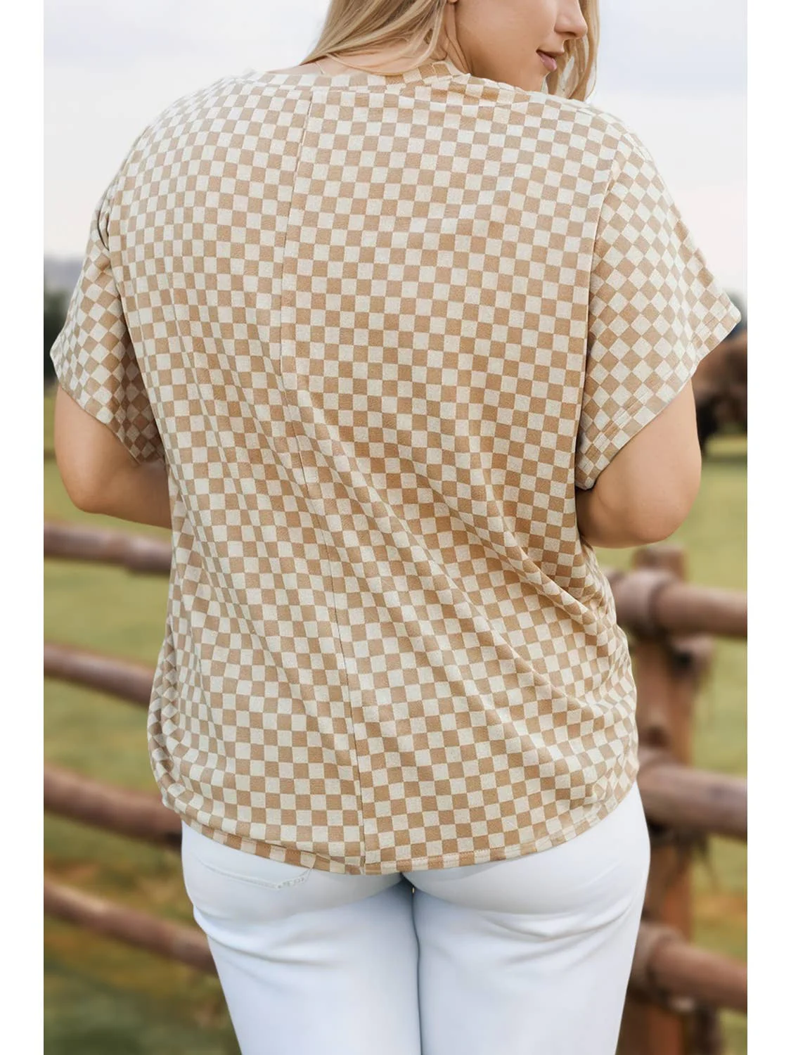 Checkerboard Plus Size Tee - Image 2