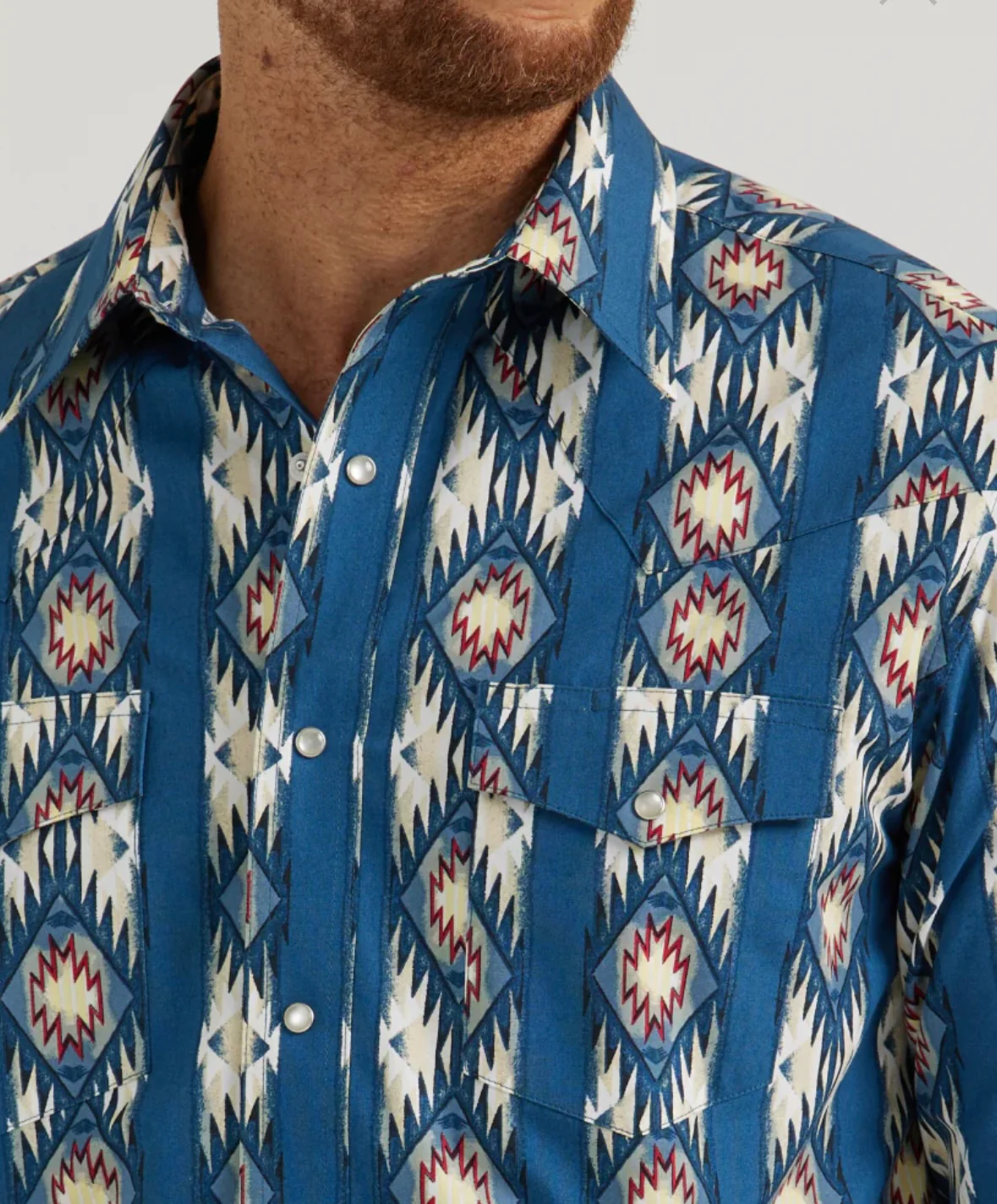 Final Sale ✨Wrangler Checotah Ocean Snap Up - Image 2