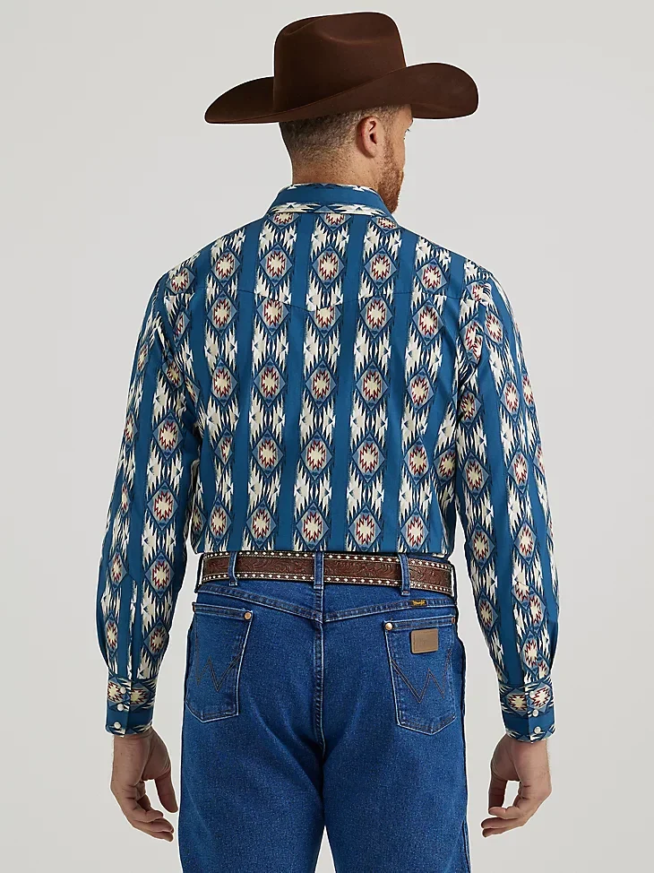 Final Sale ✨Wrangler Checotah Ocean Snap Up - Image 3