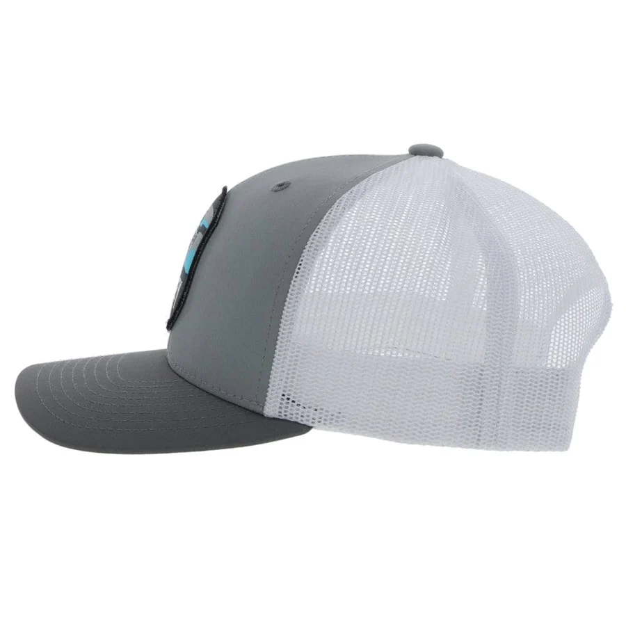 Cheyenne Gray/White SnapBack Hat - Image 3