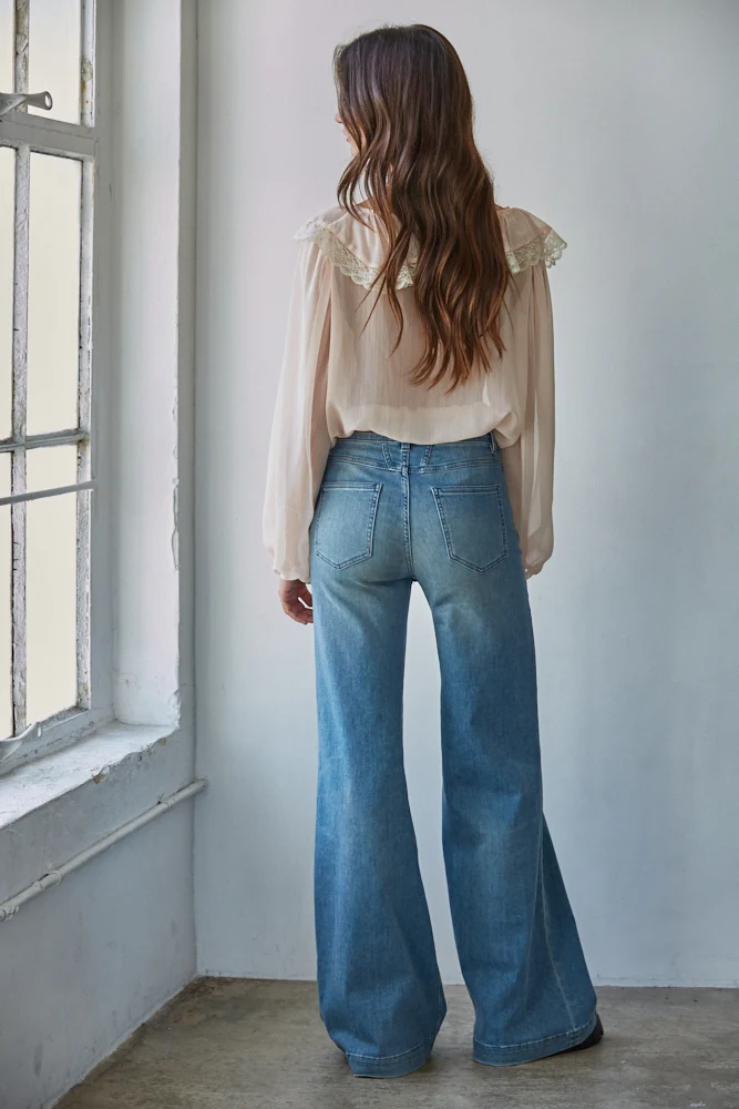 Chiffon Prairie Ruffle Top - Image 4