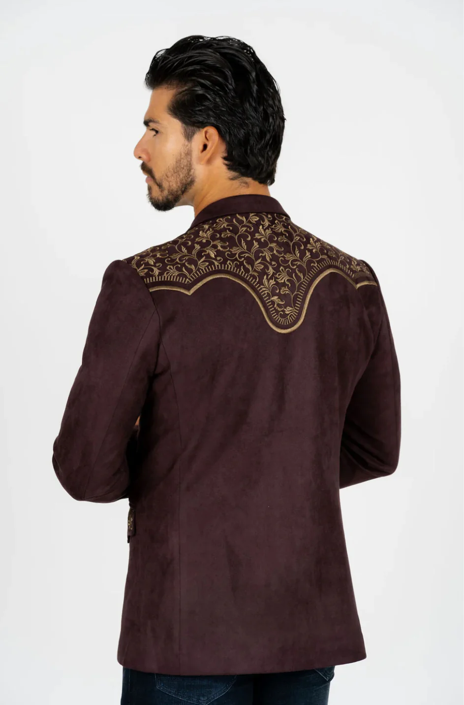 Chocolate Embroidered Blazer - Image 2