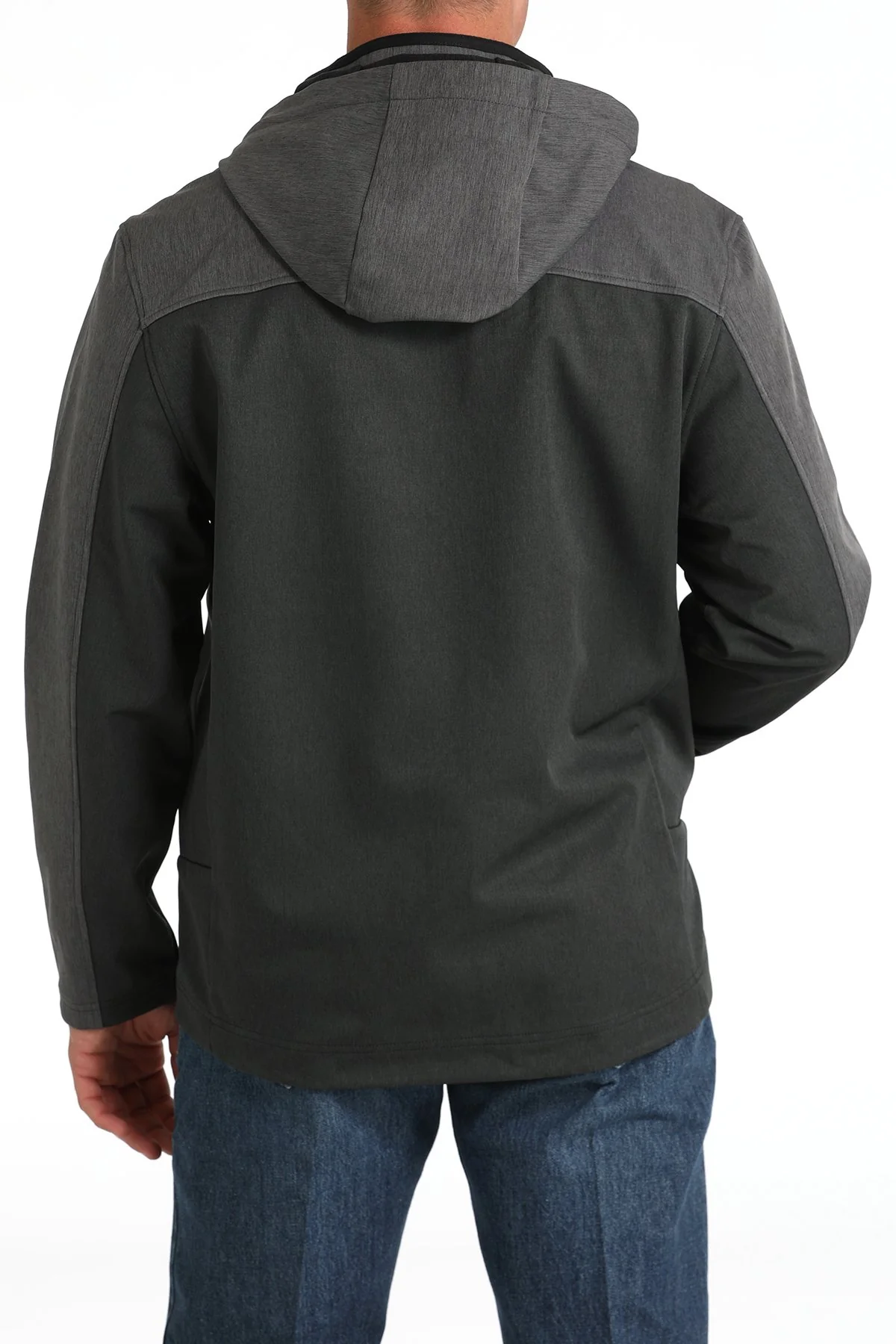 Cinch Black/Charcoal Bonded Men's Hooded Jacket - Image 2