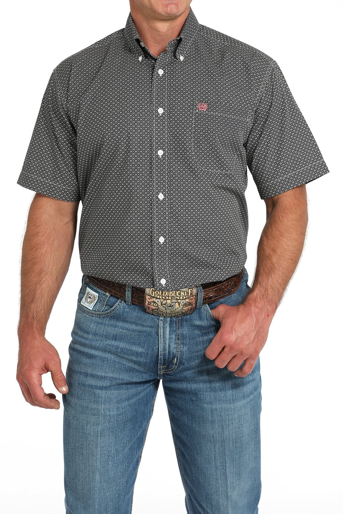 Cinch Charcoal Men's Short Sleeve - Image 3