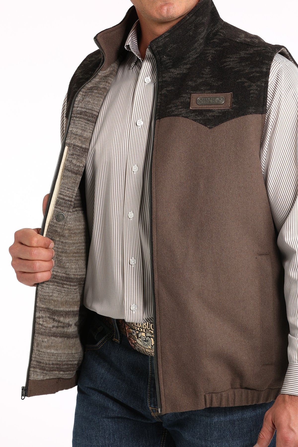 Cinch Concealed Wooly Brown Vest - Image 5
