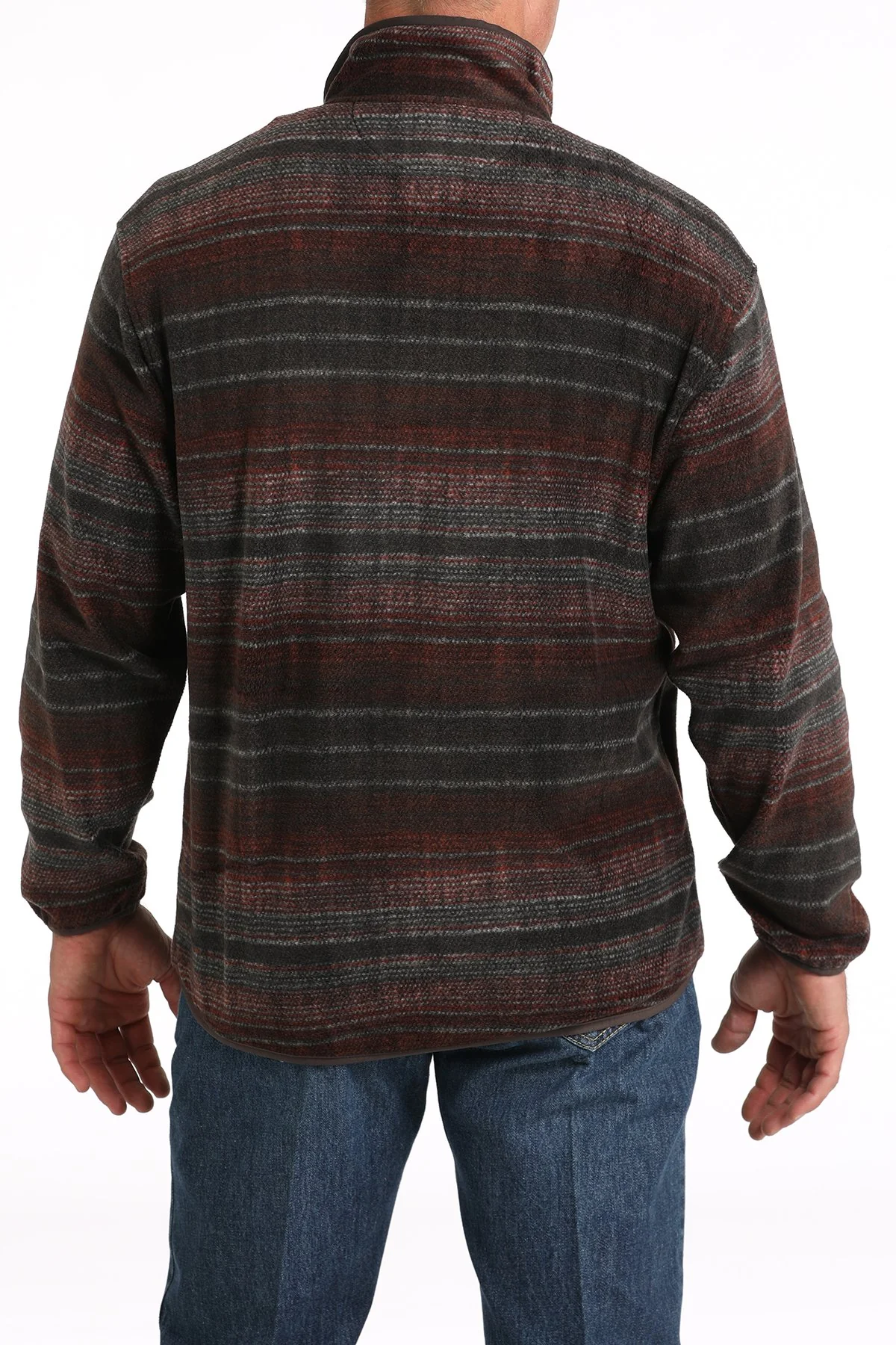 Cinch Cozy Brown/Red Men's Pullover - Image 3