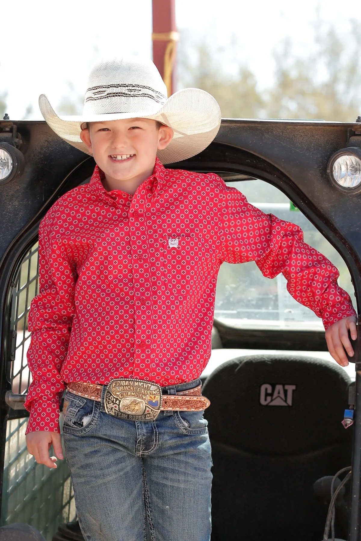 Cinch Flame Boys Western Button Up
