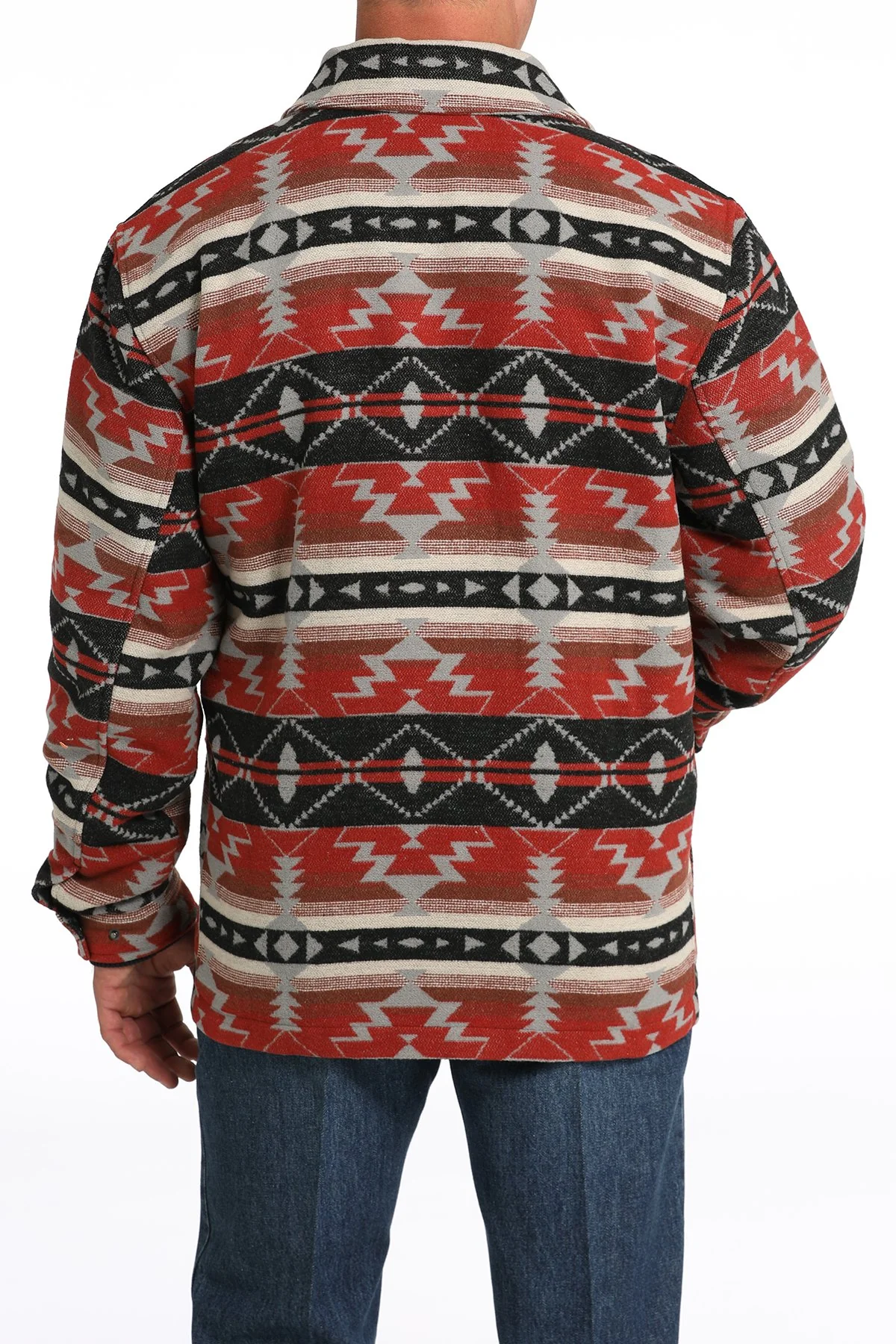 Cinch Frontier Burgundy/Navy Men's Coat - Image 3