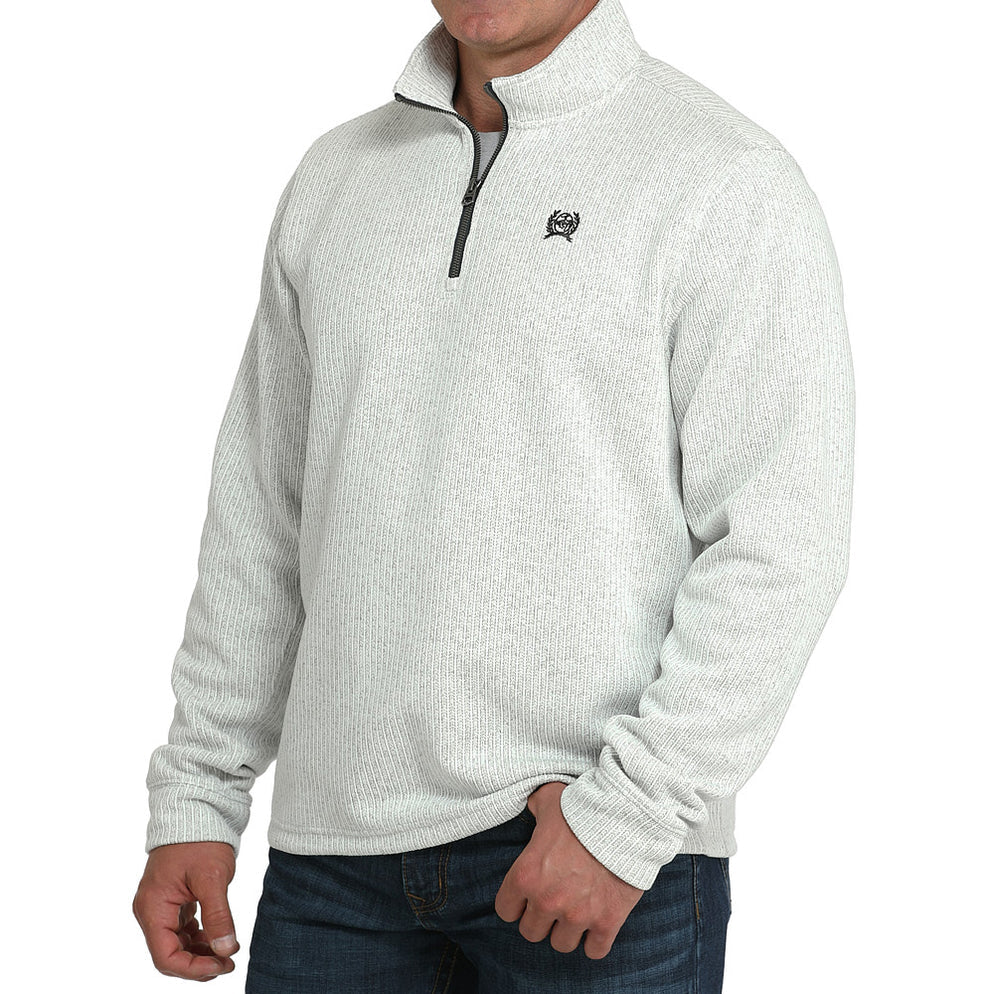Cinch Men's Grey 1/4 Zip Pullover Sweater - Image 2