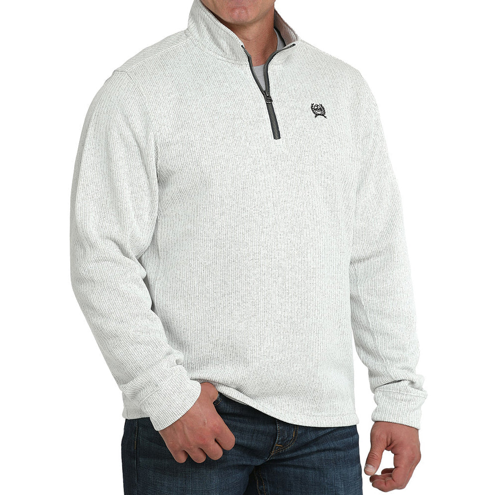 Cinch Men's Grey 1/4 Zip Pullover Sweater - Image 3