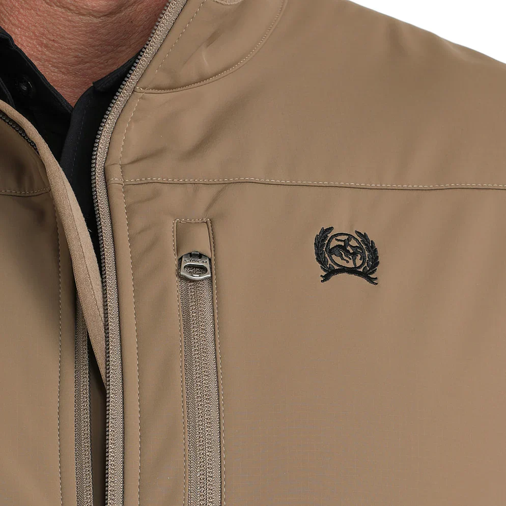 Cinch Men's Ripstop Khaki Vest - Image 3