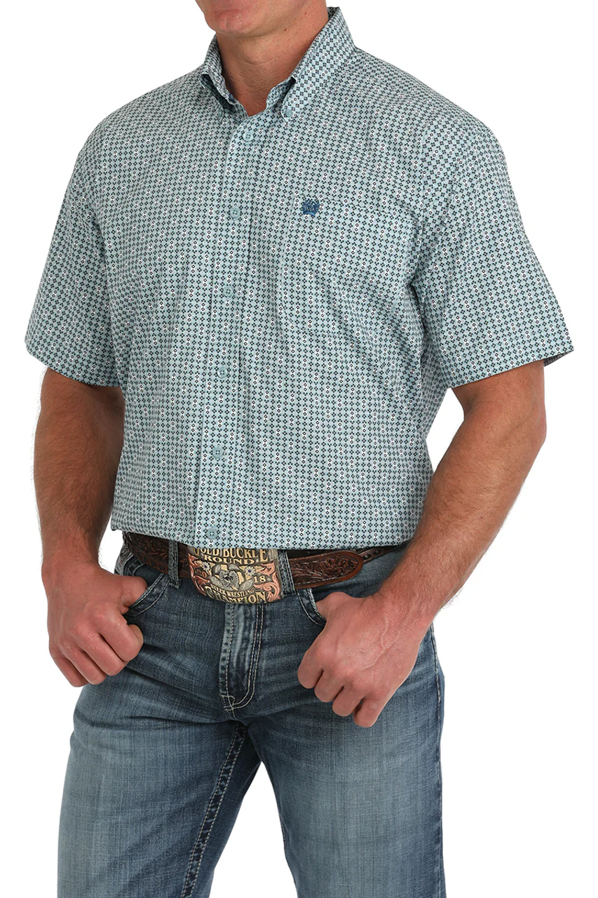 Cinch Men's Teal Arena Flex Short Sleeve - Image 3