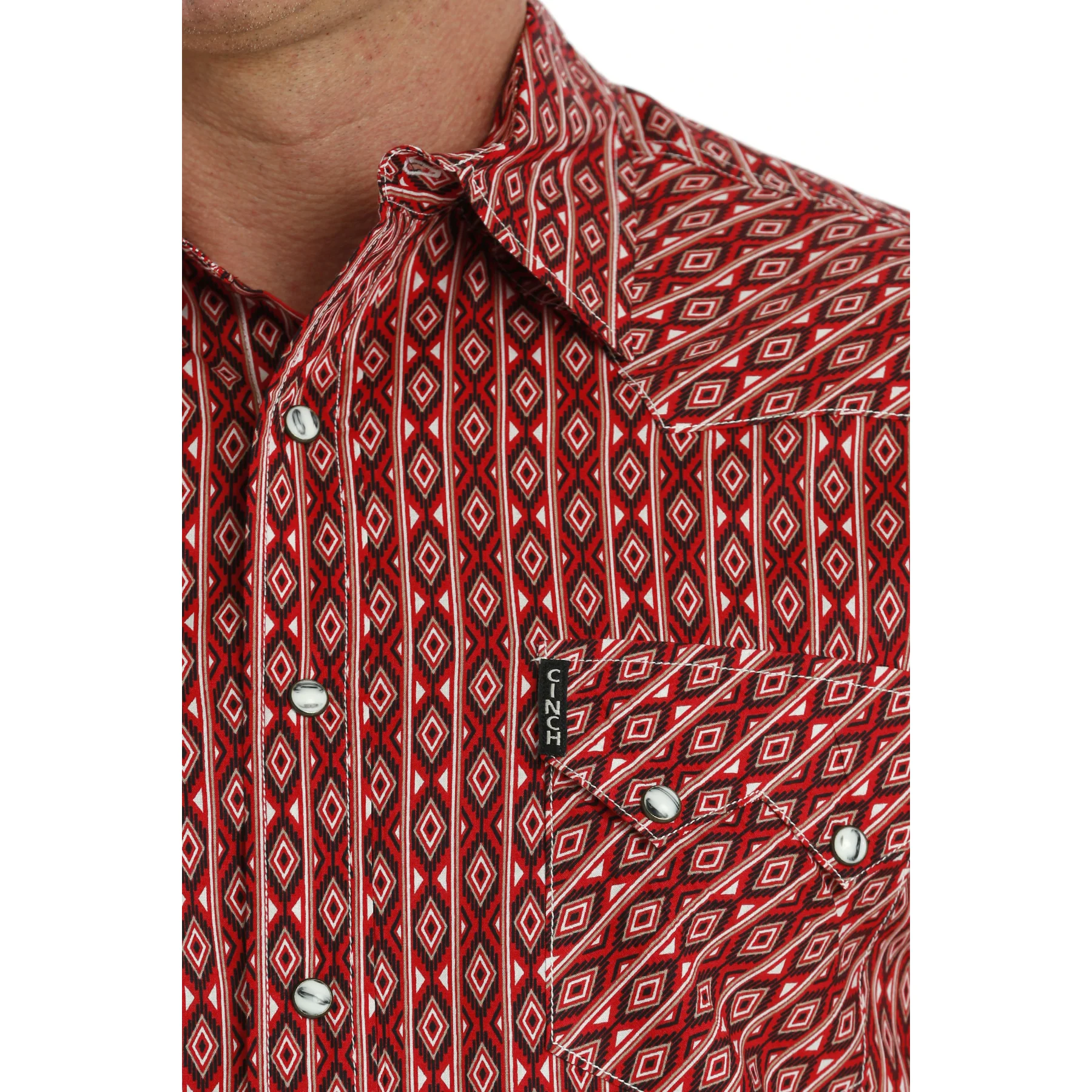 Cinch Red Diamond Men's Snap Up Shirt - Image 2