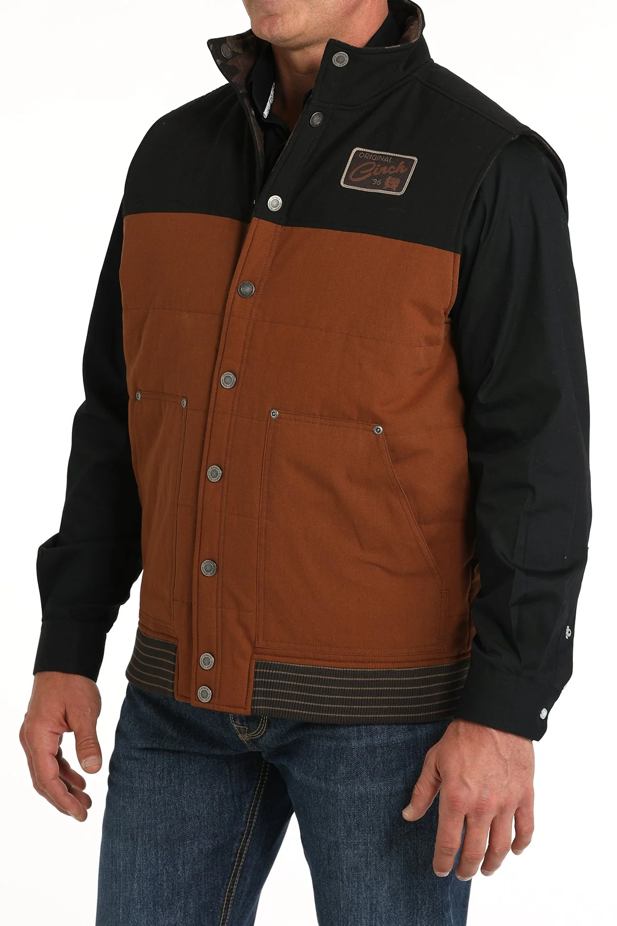 Cinch Reversible Quilted Men's Brown/Black Vest - Image 3