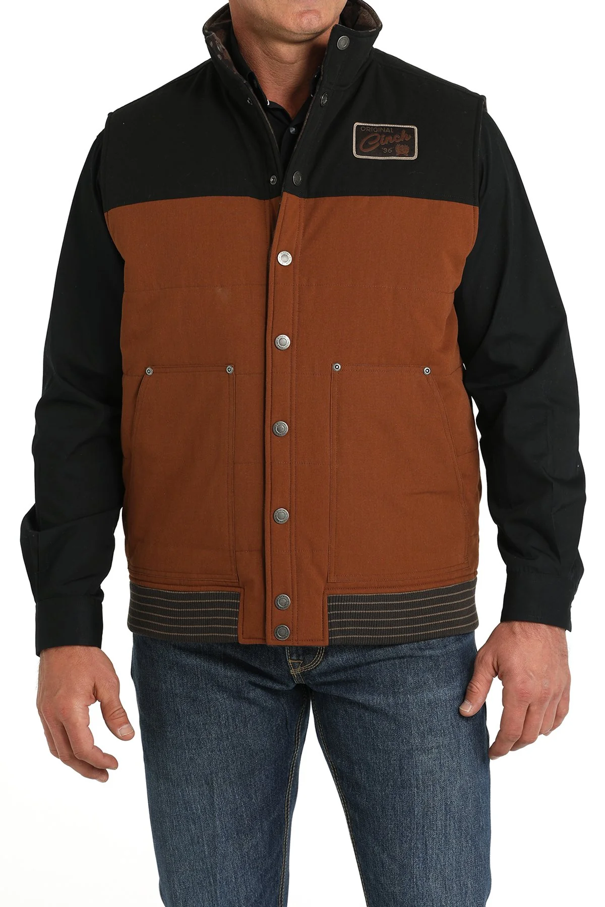 Cinch Reversible Quilted Men's Brown/Black Vest - Image 4