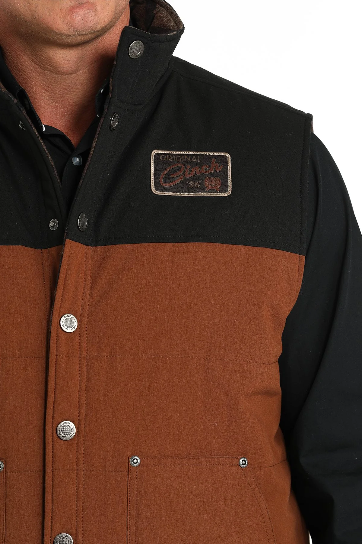 Cinch Reversible Quilted Men's Brown/Black Vest - Image 5