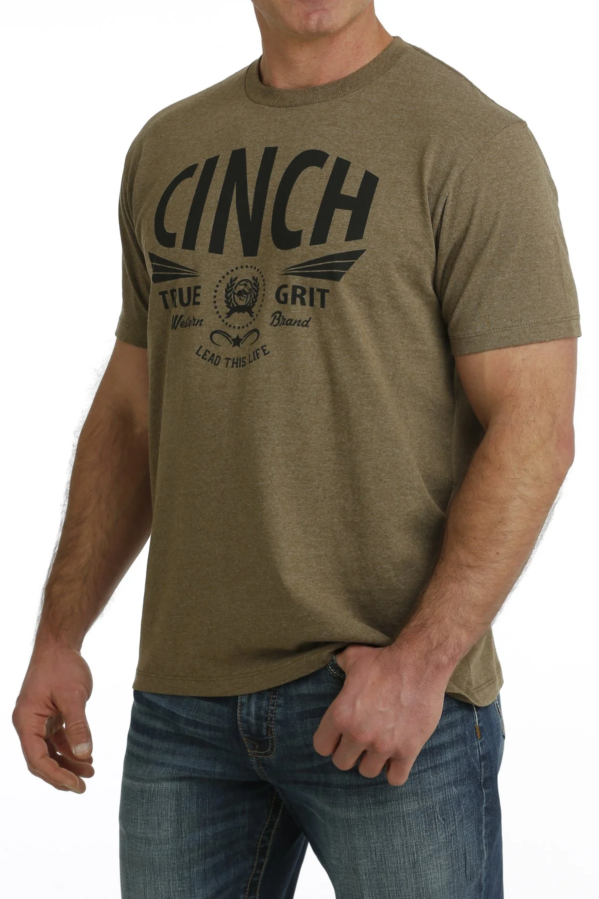 Cinch True Grit Logo Men's T-Shirt - Image 2