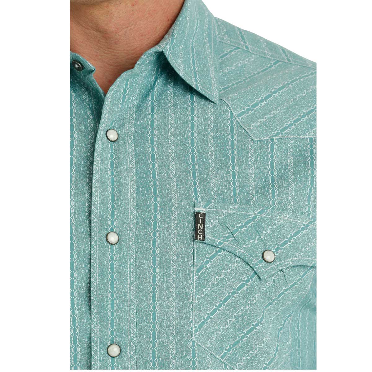 Cinch Turquoise Men's Snap Up Shirt - Image 2